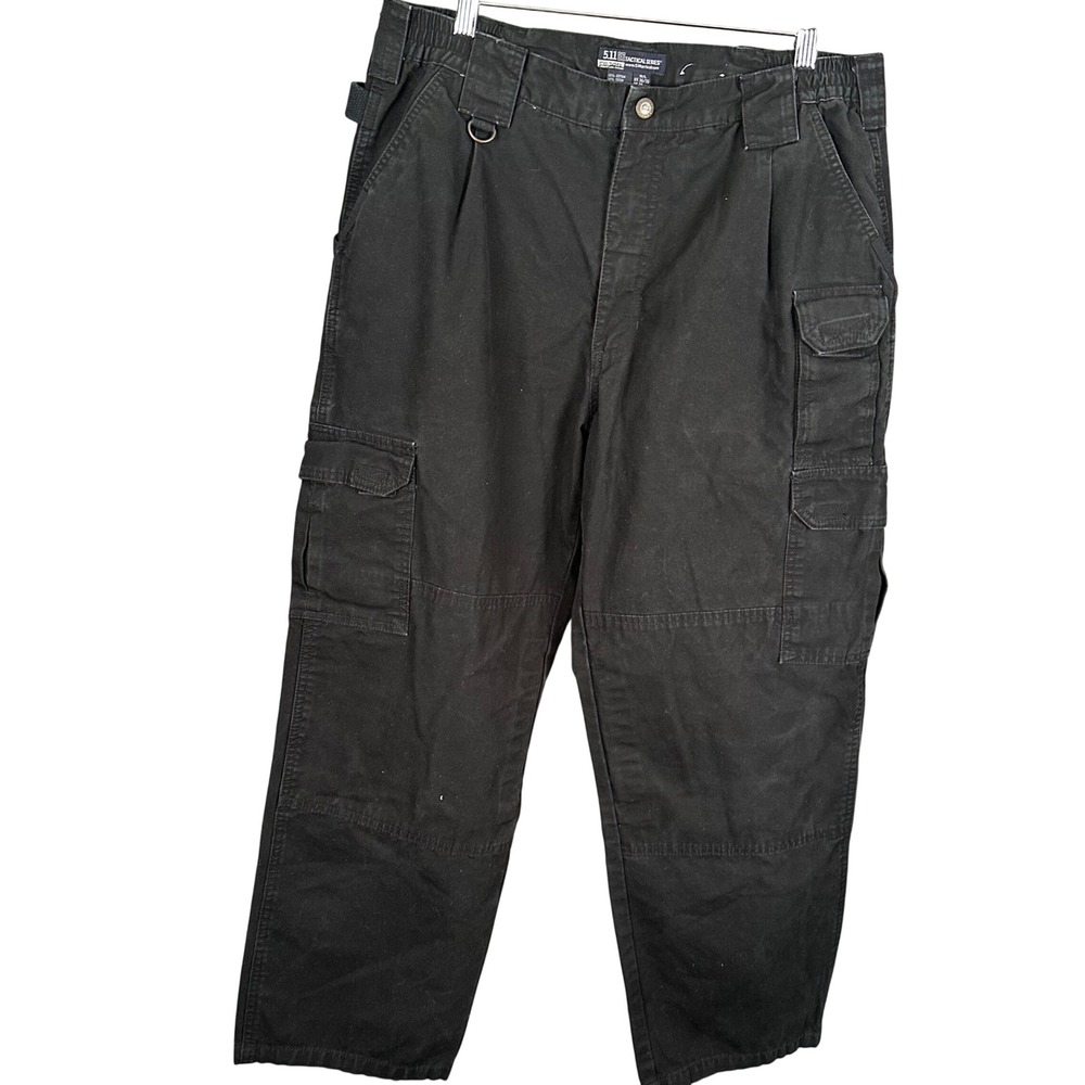 5.11 Tactical Series Mens Black Cotton Cargo Pants Style 74251 36x30